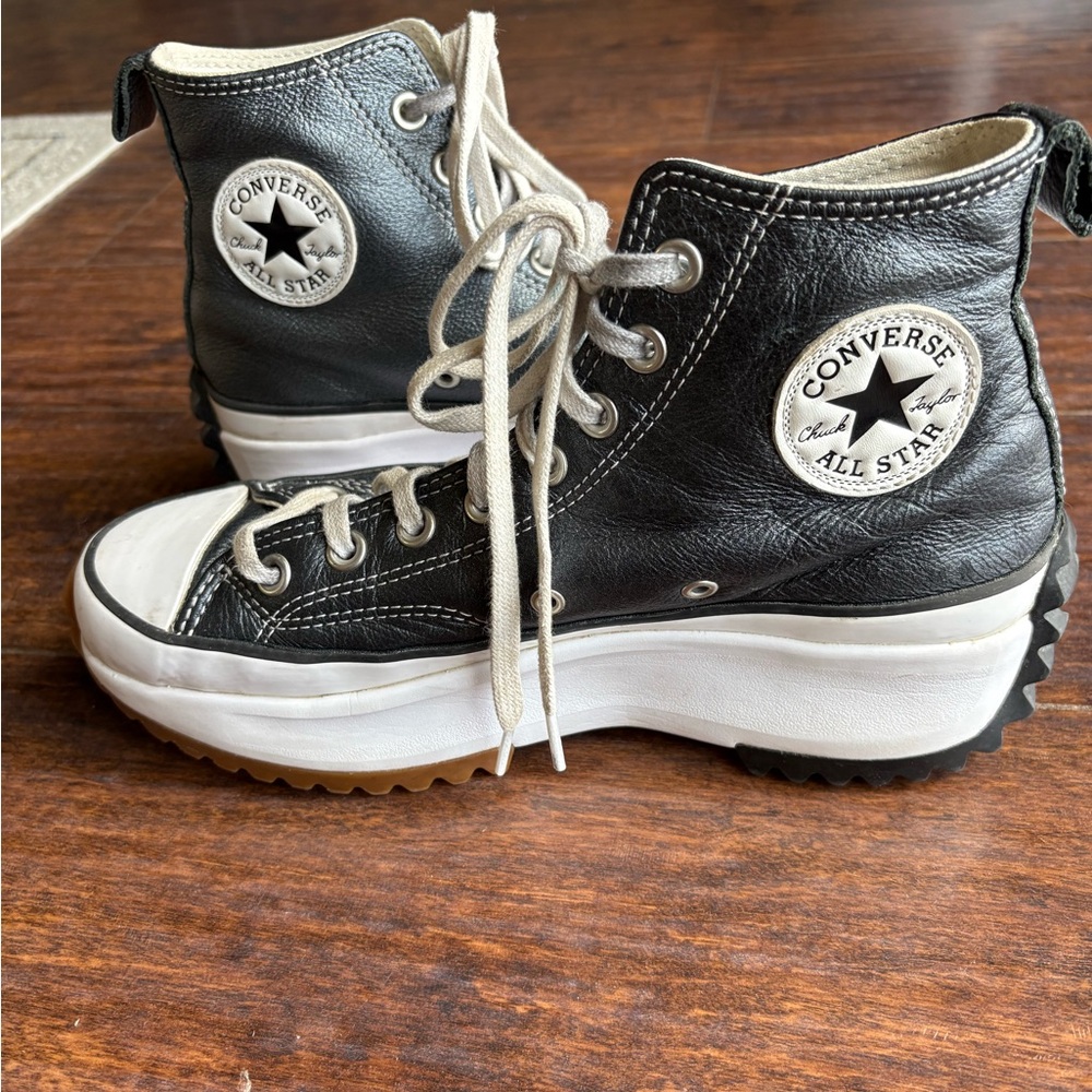 Run Star Hike Platform Dark Silver Metallic Converse